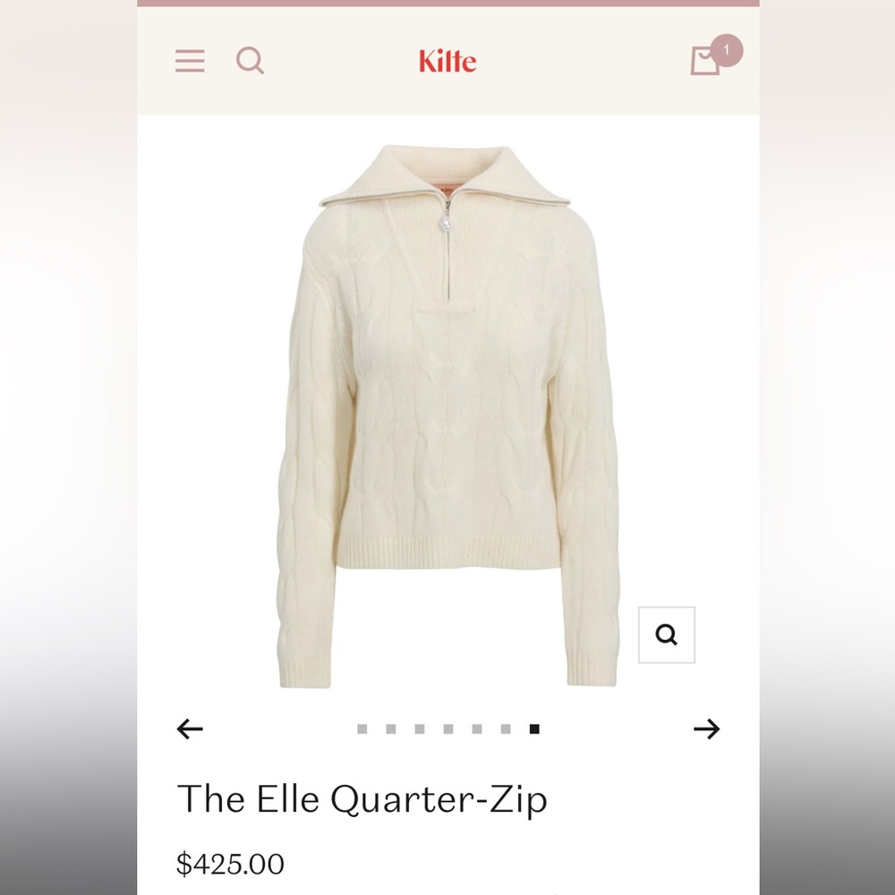 White Cashmere Turtleneck Ribbed Sweater